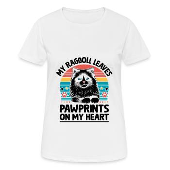 My Ragdoll Leaves Pawprints On My Heart Ragdolls C - Women's Breathable T-Shirt - white - Front - AI Model Female 172 dark (172cm)