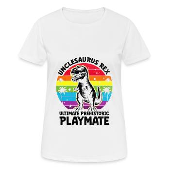 Oncle Rex Ultime Playmate préhistorique Dino - T-shirt respirant Femme - blanc - Devant - AI Model Female 172 dark (172cm)