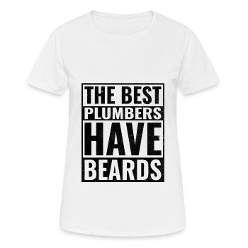Die besten Klempner haben Bärte Klempner Klempner Klempner - Frauen T-Shirt atmungsaktiv - Weiß - Vorne - AI Model Female 172 dark (172cm)