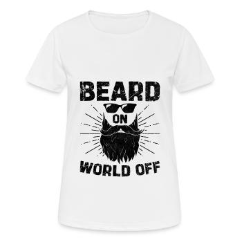 Beard On World Off Facial Hair Beards Man - Women's Breathable T-Shirt - white - Front - AI Model Female 172 dark (172cm)
