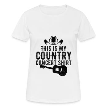 Das ist mein Country-Konzert-Musik-Song-Liebhaber - Frauen T-Shirt atmungsaktiv - Weiß - Vorne - AI Model Female 172 dark (172cm)