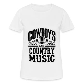 Cowboys Und Country Musik Song Liebhaber Country Songs - Frauen T-Shirt atmungsaktiv - Weiß - Vorne - AI Model Female 172 dark (172cm)