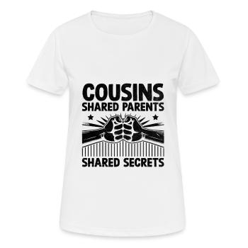 Cousins Shared Parents Shared Secrets Cousin - Women's Breathable T-Shirt - white - Front - AI Model Female 172 dark (172cm)
