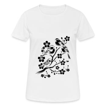 Oiseaux Observation des oiseaux Observation des oiseaux Birdwatcher - T-shirt respirant Femme - blanc - Devant - AI Model Female 172 dark (172cm)