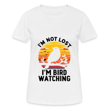 Je ne suis pas perdu Je suis ornithologue ornithologue - T-shirt respirant Femme - blanc - Devant - AI Model Female 172 dark (172cm)