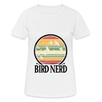 Bird Nerd Birdwatching Birder Birds Birdwatcher - T-shirt respirant Femme - blanc - Devant - AI Model Female 172 dark (172cm)