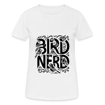 Bird Nerd Birdwatching Birder Birds Birdwatcher - T-shirt respirant Femme - blanc - Devant - AI Model Female 172 dark (172cm)