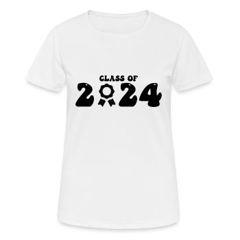 Classe de 2024 - T-shirt respirant Femme - blanc - Devant - AI Model Female 172 dark (172cm)