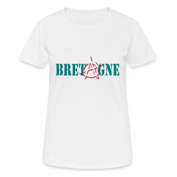 Anarchy Bretagne - T-shirt respirant Femme - blanc - Devant - AI Model Female 172 dark (172cm)