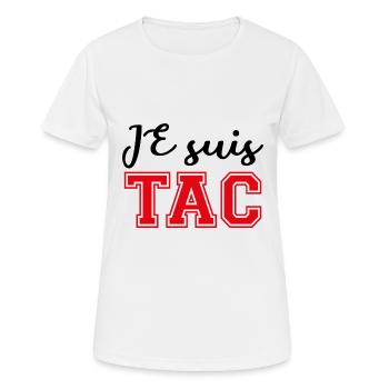 Je Suis TAC -TIC et TAC- TIC TAC Duo Drôle Cadeau - T-shirt respirant Femme - blanc - Devant - AI Model Female 172 dark (172cm)