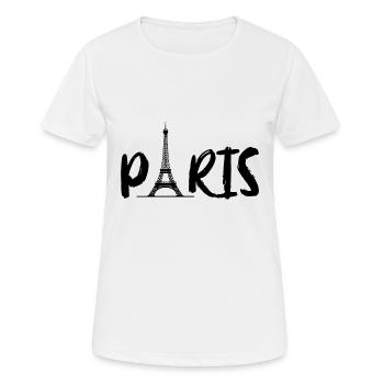 Paris avec la Tour Eiffel - T-shirt respirant Femme - blanc - Devant - AI Model Female 172 dark (172cm)