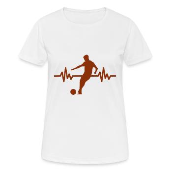 Herzschlag - Soccer / Sportverein Kicker Fußball - Women's Breathable T-Shirt - white - Front - AI Model Female 172 dark (172cm)