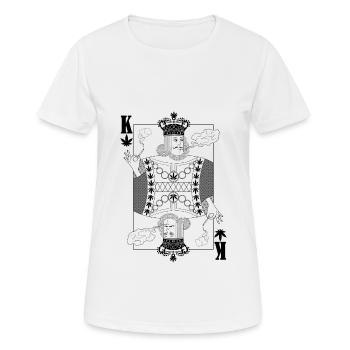 Carte de jeu cool chanvre cannabis chanvre roi - T-shirt respirant Femme - blanc - Devant - AI Model Female 172 dark (172cm)