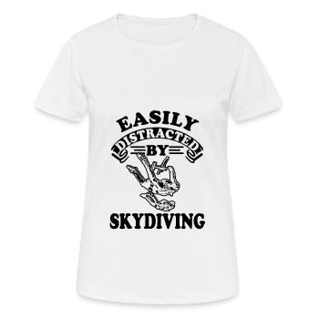 Skydiving Free Fall Gift - Women's Breathable T-Shirt - white - Front - AI Model Female 172 dark (172cm)