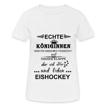 Motif hockey sur glace femme noir - T-shirt respirant Femme - blanc - Devant - AI Model Female 172 dark (172cm)