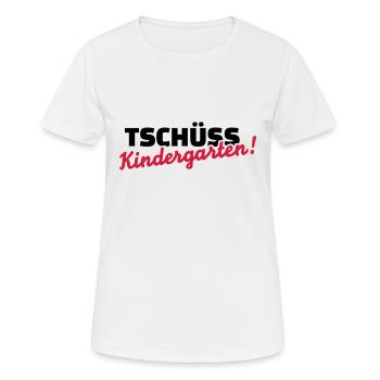 Einschulung - Frauen T-Shirt atmungsaktiv - Weiß - Vorne - AI Model Female 172 dark (172cm)