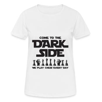 Chess Dark Side Chess Player Checkmate - Women's Breathable T-Shirt - white - Front - AI Model Female 172 dark (172cm)