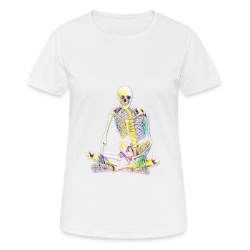 skeleton - Women's Breathable T-Shirt - white - Front - AI Model Female 172 dark (172cm)