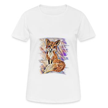 Fuchs - Frauen T-Shirt atmungsaktiv - Weiß - Vorne - AI Model Female 172 dark (172cm)