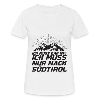 Südtirol Italien Berge Schnee Winterurlaub - Frauen T-Shirt atmungsaktiv - Weiß - Vorne - AI Model Female 172 dark (172cm)