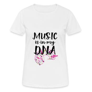 Rocker Musique DNA Rock Drums Drumstick - T-shirt respirant Femme - blanc - Devant - AI Model Female 172 dark (172cm)