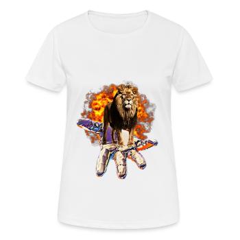 Lion - T-shirt respirant Femme - blanc - Devant - AI Model Female 172 dark (172cm)