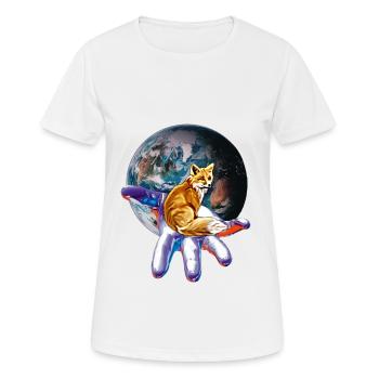 Fuchs - Frauen T-Shirt atmungsaktiv - Weiß - Vorne - AI Model Female 172 dark (172cm)