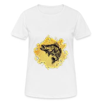 Saumons - T-shirt respirant Femme - blanc - Devant - AI Model Female 172 dark (172cm)
