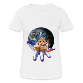 Hamster - Frauen T-Shirt atmungsaktiv - Weiß - Vorne - AI Model Female 172 dark (172cm)