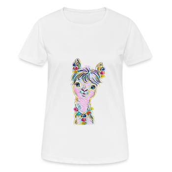 Lama - Women's Breathable T-Shirt - white - Front - AI Model Female 172 dark (172cm)