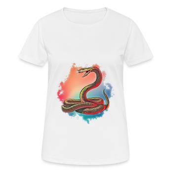 snake - Women's Breathable T-Shirt - white - Front - AI Model Female 172 dark (172cm)