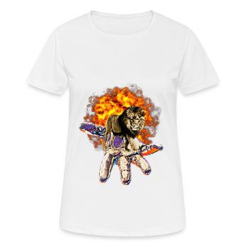 Lion - T-shirt respirant Femme - blanc - Devant - AI Model Female 172 dark (172cm)
