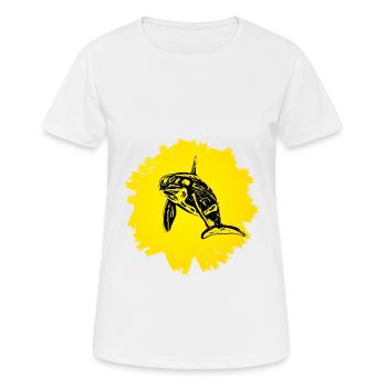 killer whale - Women's Breathable T-Shirt - white - Front - AI Model Female 172 dark (172cm)