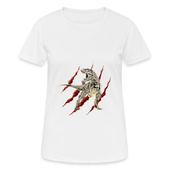 Tyrannosaurus Rex - Frauen T-Shirt atmungsaktiv - Weiß - Vorne - AI Model Female 172 dark (172cm)