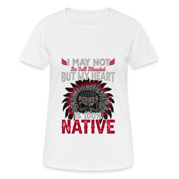 Indianisches Zitat Darf ich nicht - Frauen T-Shirt atmungsaktiv - Weiß - Vorne - AI Model Female 172 dark (172cm)