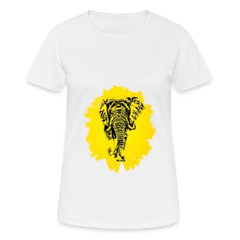 Éléphant - T-shirt respirant Femme - blanc - Devant - AI Model Female 172 dark (172cm)