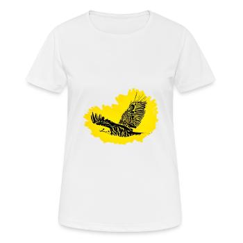 Adler - Frauen T-Shirt atmungsaktiv - Weiß - Vorne - AI Model Female 172 dark (172cm)