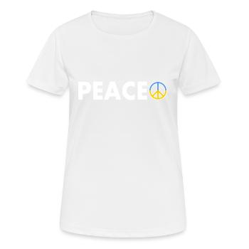 peace - Frauen T-Shirt atmungsaktiv - Weiß - Vorne - AI Model Female 172 dark (172cm)
