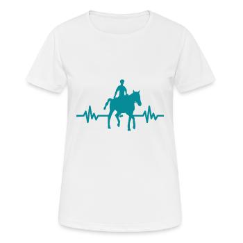 Heartbeat - Étalon Cheval Jument Ross Equestrian - T-shirt respirant Femme - blanc - Devant - AI Model Female 172 dark (172cm)
