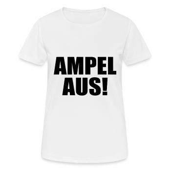 Ampel aus - Frauen T-Shirt atmungsaktiv - Weiß - Vorne - AI Model Female 172 dark (172cm)