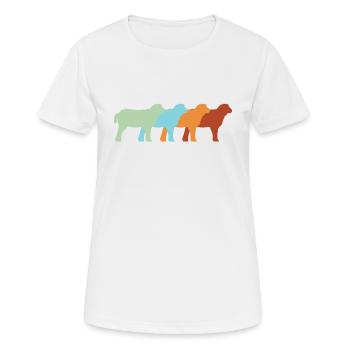 Mouton cru - T-shirt respirant Femme - blanc - Devant - AI Model Female 172 dark (172cm)