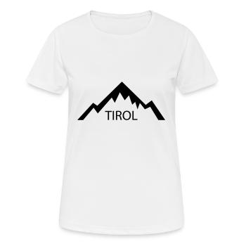 Tirol - Frauen T-Shirt atmungsaktiv - Weiß - Vorne - AI Model Female 172 dark (172cm)