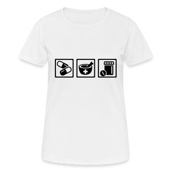 Pharmacie - T-shirt respirant Femme - blanc - Devant - AI Model Female 172 dark (172cm)