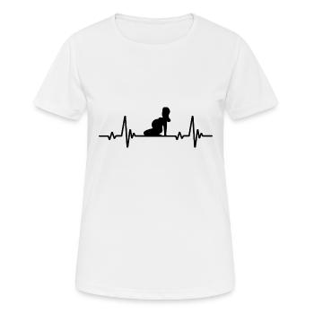 Enceinte - Cadeau Femme Enceinte -Grossesse Cadeau - T-shirt respirant Femme - blanc - Devant - AI Model Female 172 dark (172cm)