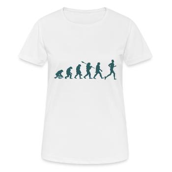Entwicklung des Marathons - Frauen T-Shirt atmungsaktiv - Weiß - Vorne - AI Model Female 172 dark (172cm)