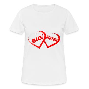 big sister - T-shirt respirant Femme - blanc - Devant - AI Model Female 172 dark (172cm)