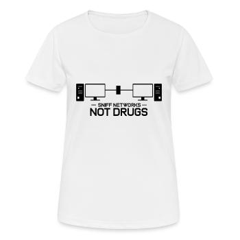 Conception de cybersécurité pour la sécurité informatique et les pirates informatiques - T-shirt respirant Femme - blanc - Devant - AI Model Female 172 dark (172cm)