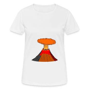 Vulkan - Frauen T-Shirt atmungsaktiv - Weiß - Vorne - AI Model Female 172 dark (172cm)