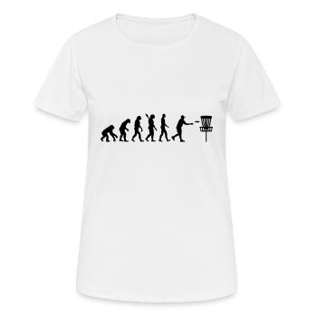 Disc golf - Frauen T-Shirt atmungsaktiv - Weiß - Vorne - AI Model Female 172 dark (172cm)