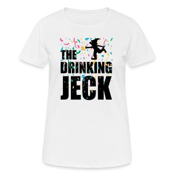 Le Jeck à boire - Carnaval Carnaval Alaaf Helau - T-shirt respirant Femme - blanc - Devant - AI Model Female 172 dark (172cm)